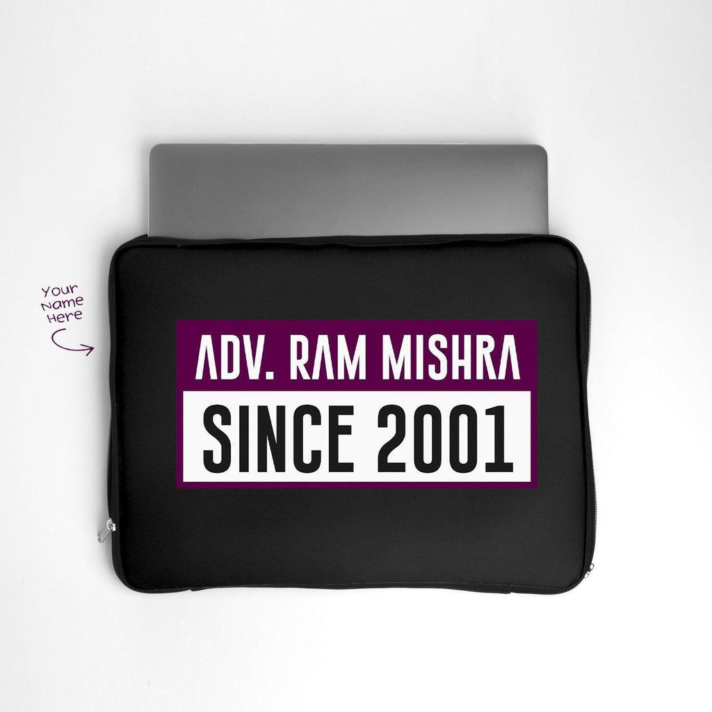 Personalised Laptop Sleeve for Advocates - Since Your Year - Gift Lift