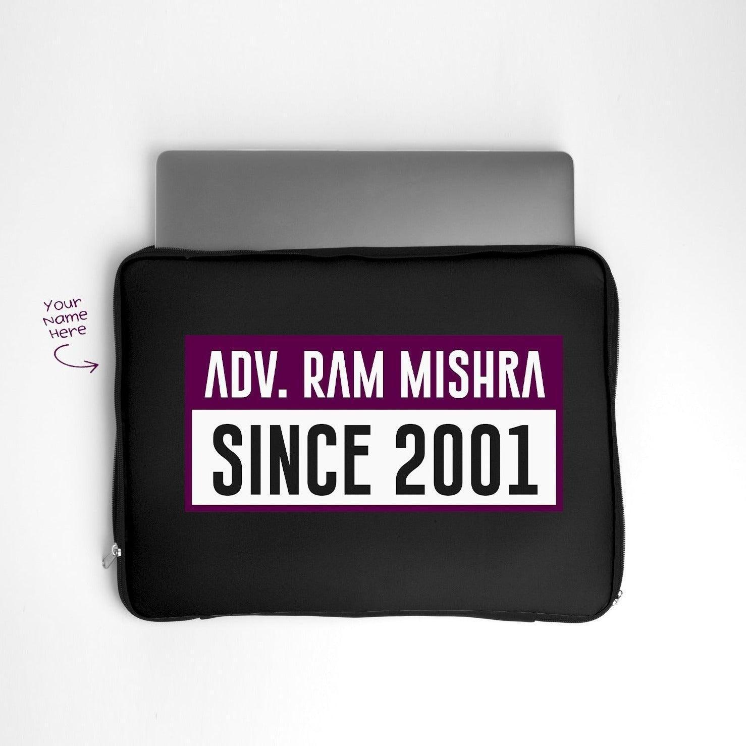 Personalised Laptop Sleeve for Advocates - Since Your Year - Gift Lift