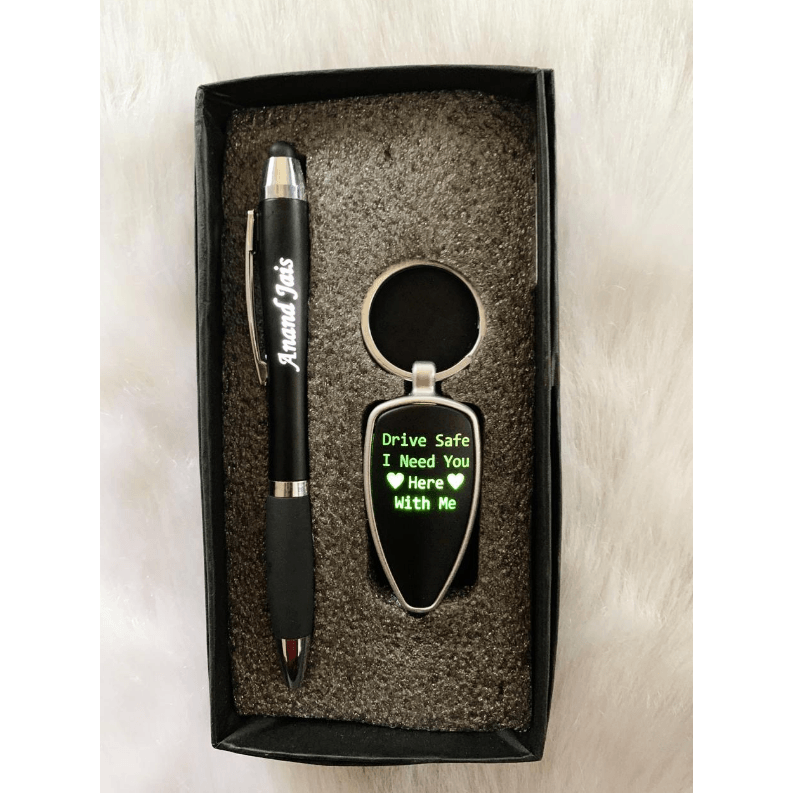 Personalised Led Pen & Keychain - Gift Lift