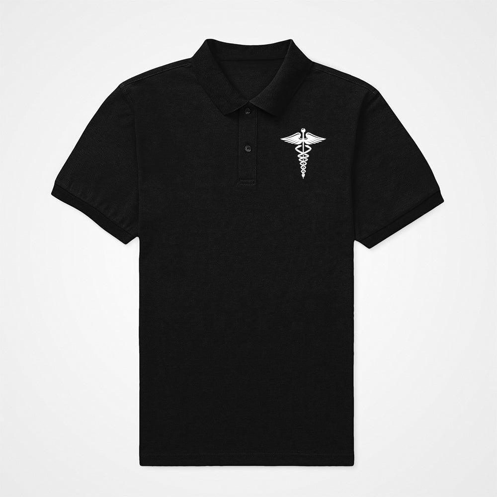 Personalised Medical Symbol Doctor Name Unisex Polo T-Shirt | Personalised GIft for Doctors - Gift Lift