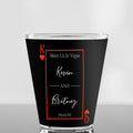 Personalised Monogram Playing Card Wedding Shot Glass - Gift Lift