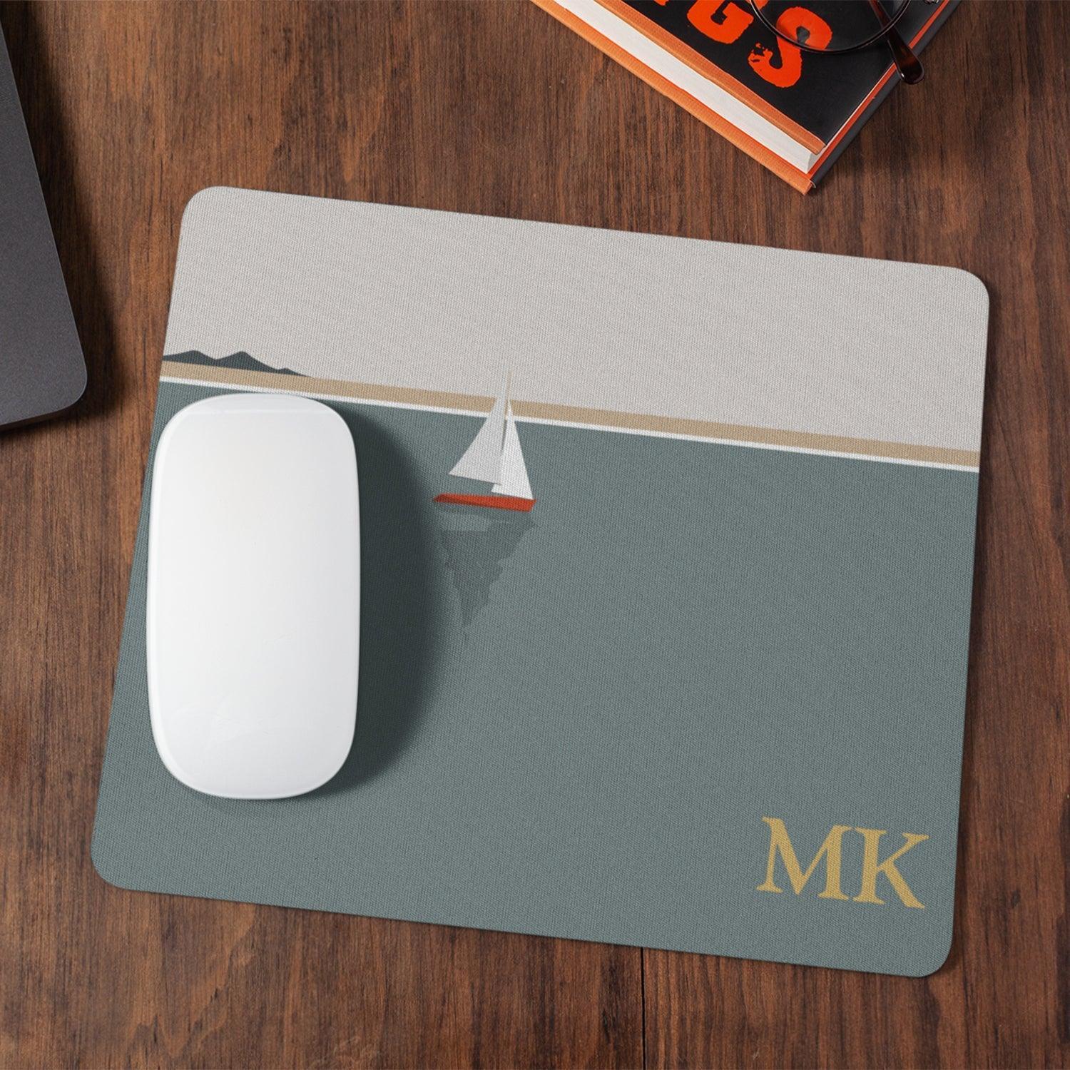 Personalised Monogram Summer Beach Background Mouse Pad - Gift Lift