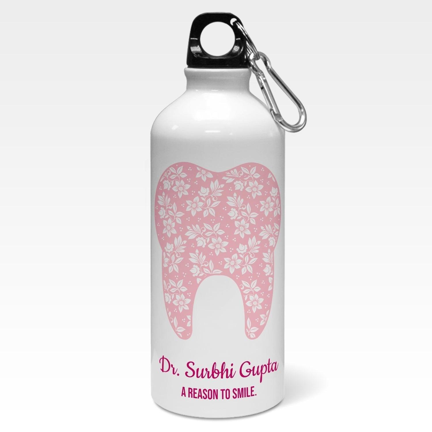 Personalised Name & Slogan Dental Art Sipper Bottle | Customised Gift - Gift Lift