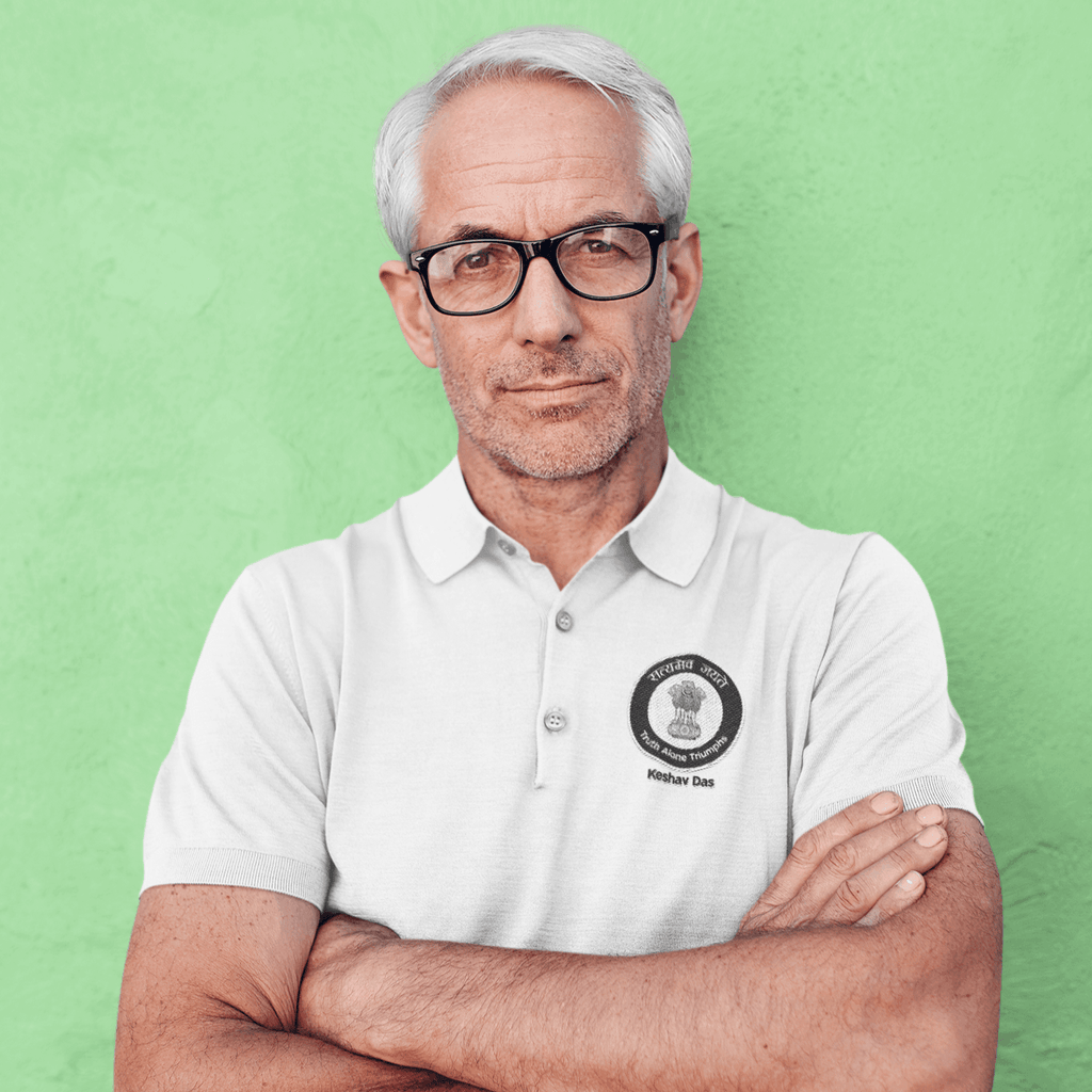 Personalised Polo T-shirt for lawyers and Advocates | Satyamev Jayte | Ideal Gift For Lawyers - Gift Lift