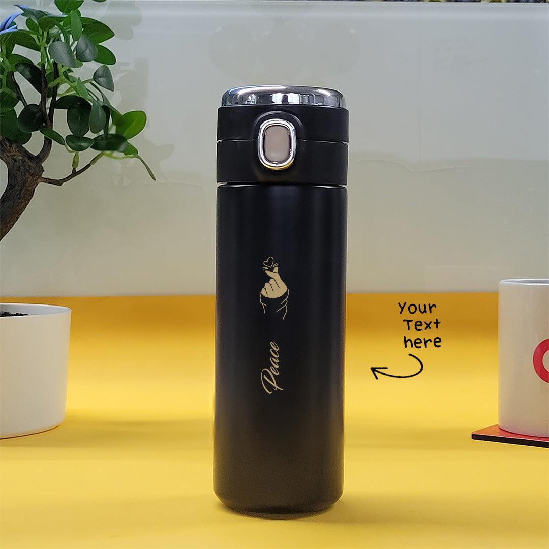 Personalised Premium Vaccum Flask for BTS Fans | Saranghae Icon Vertical Design - Gift Lift