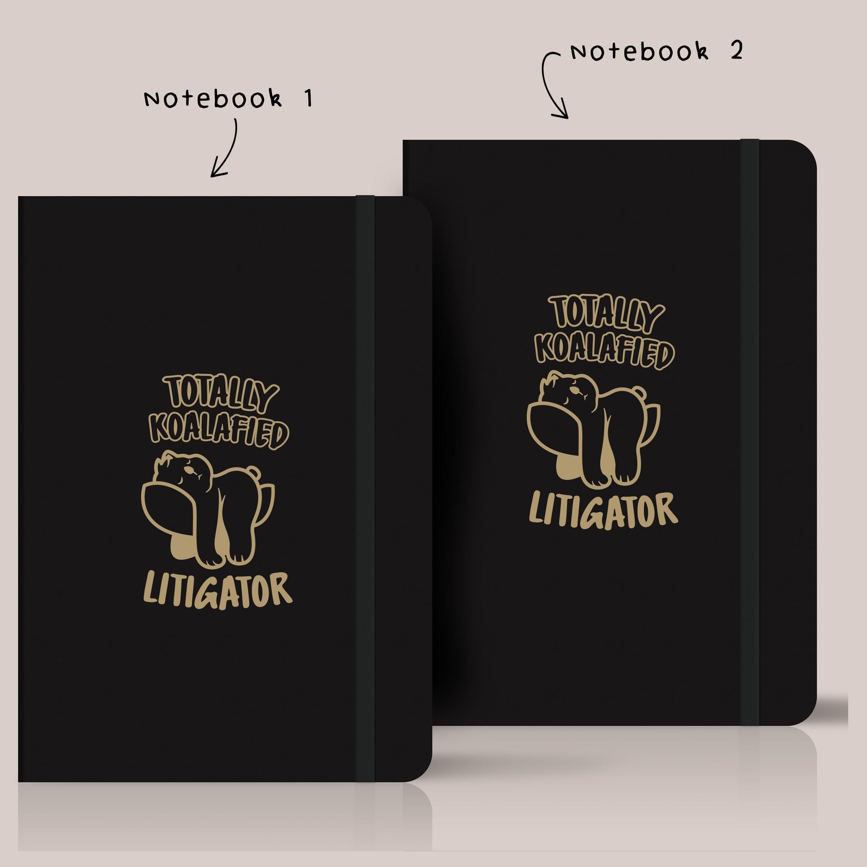 Personalised set of 2 Notebooks for Advocates - Totally Koalafied - Gift Lift