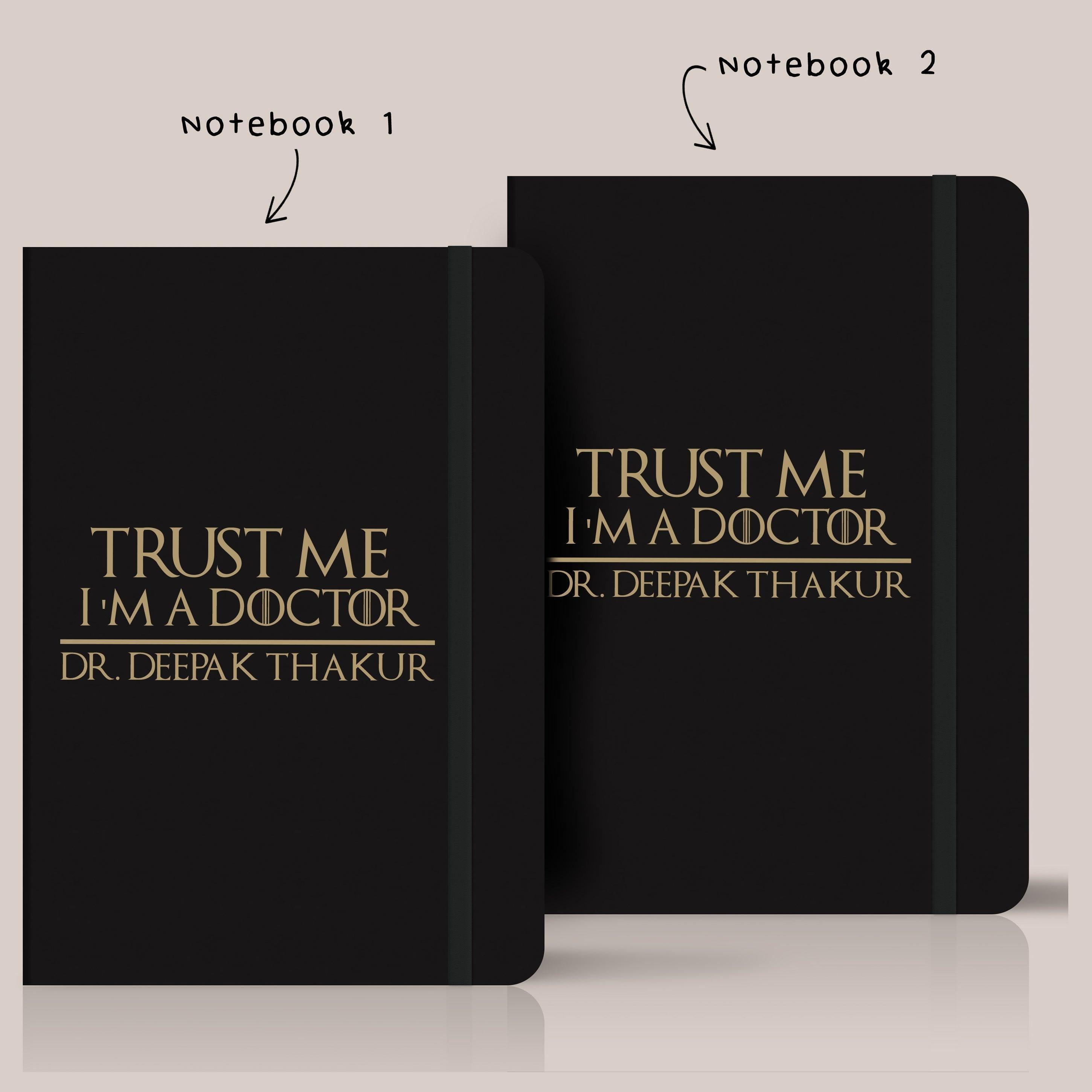 Personalised set of 2 Notebooks for Doctors | Trust me I'm a doctor | Doctor Gift idea - Gift Lift