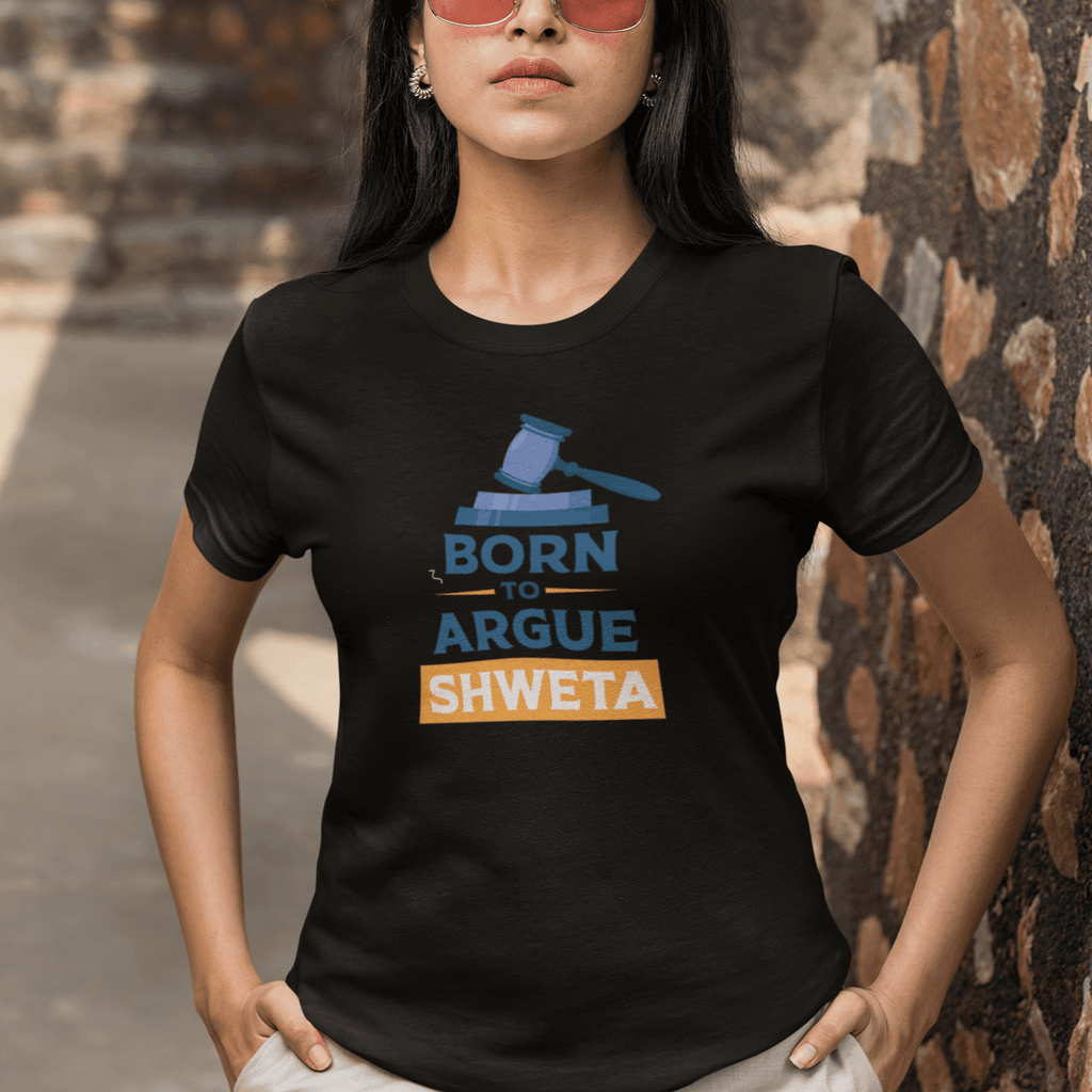 Personalised T-shirt for Advocates | Born to Argue Printed | Customised Tshirt For Lawyer - Gift Lift