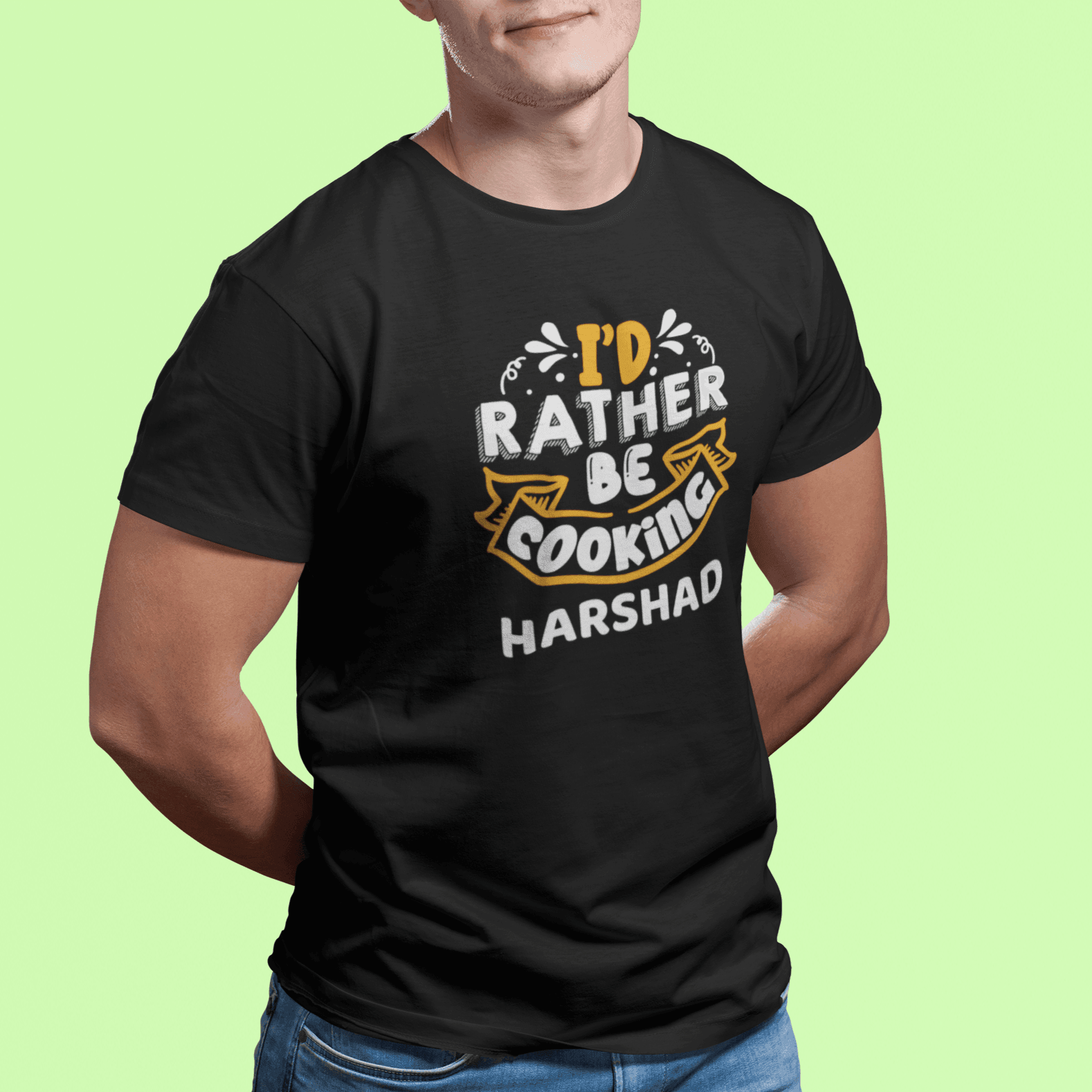 Personalised T-Shirt for Chefs | I'd rather be Cooking | Ideal Gift For Chefs - Gift Lift