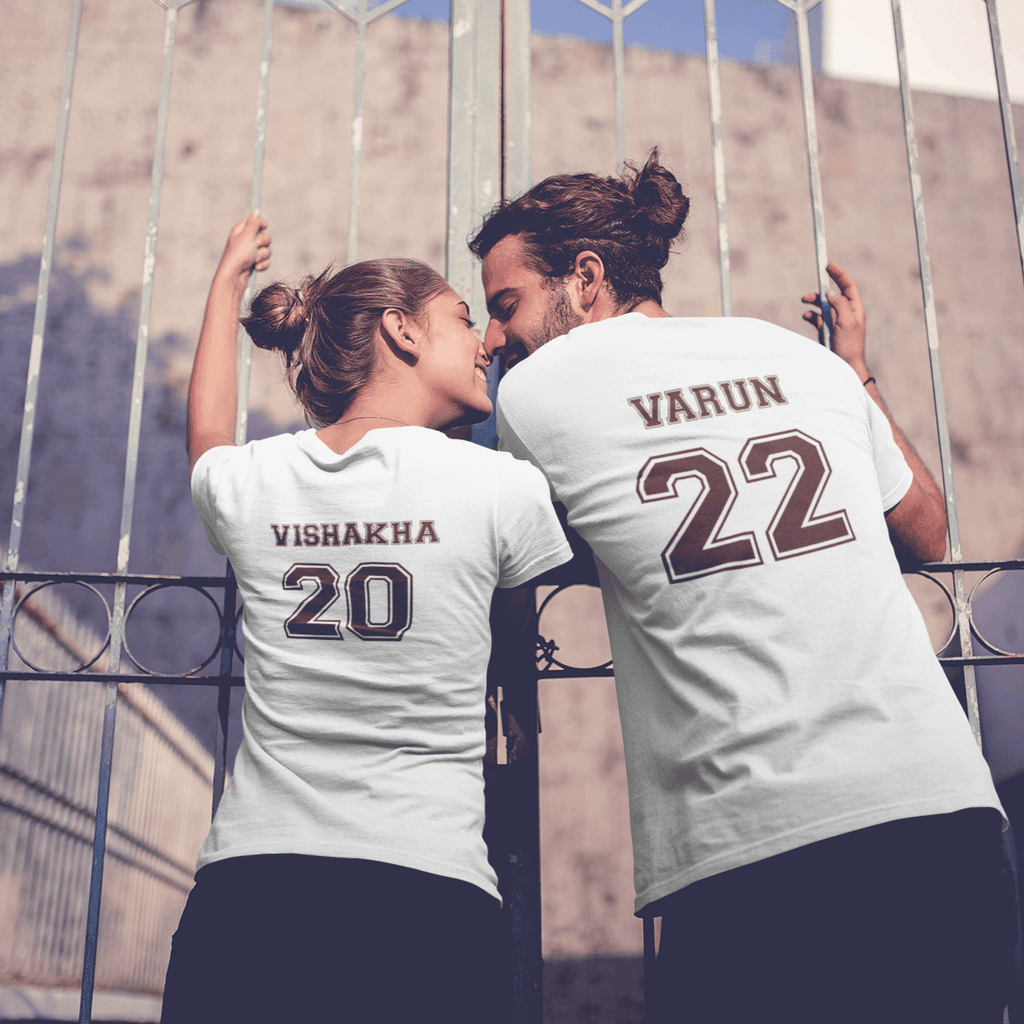 Personalised T-Shirt For Your Loved Ones - Set of 2 | Ideal Gift For Married Couple - Gift Lift