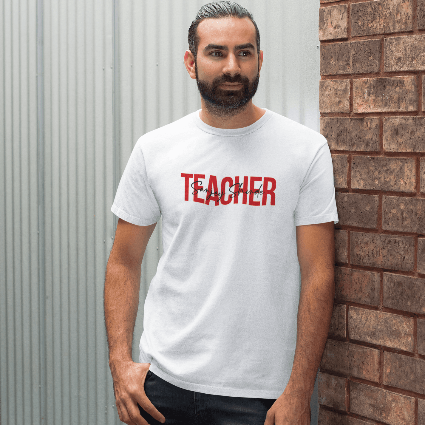 Personalised Teacher Typo Art Unisex Tshirt - 100% Cotton - Gift Lift