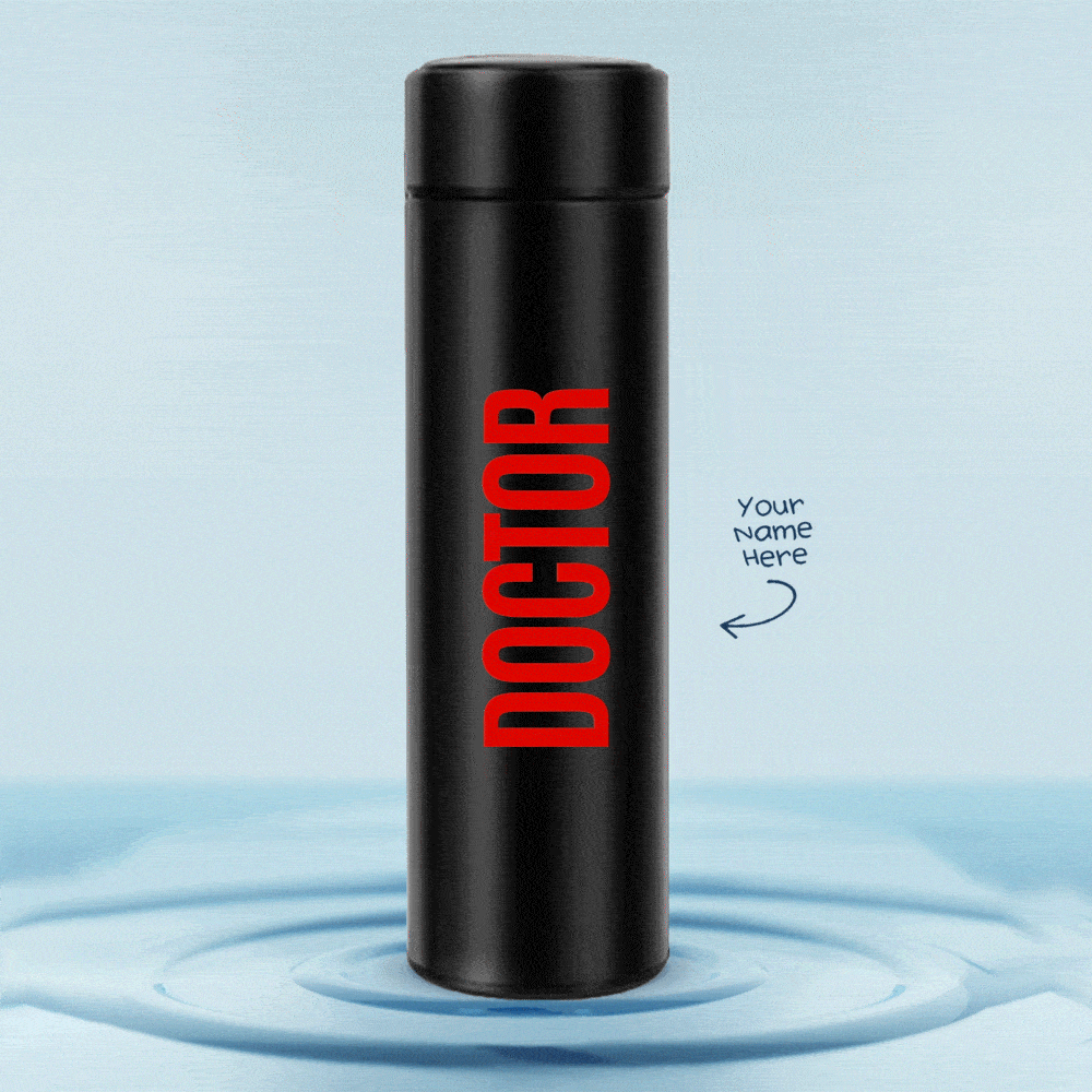 Personalised Temperature Bottle for Doctors | Write Your Name | Ideal Gift For Doctors - Gift Lift