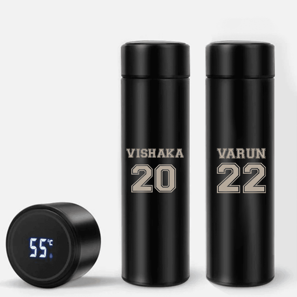 Personalised Temperature Bottle To Gift Your Loved Ones this Valentine's Day - Set of - 2 | Ideal Gift For Married Couple - Gift Lift