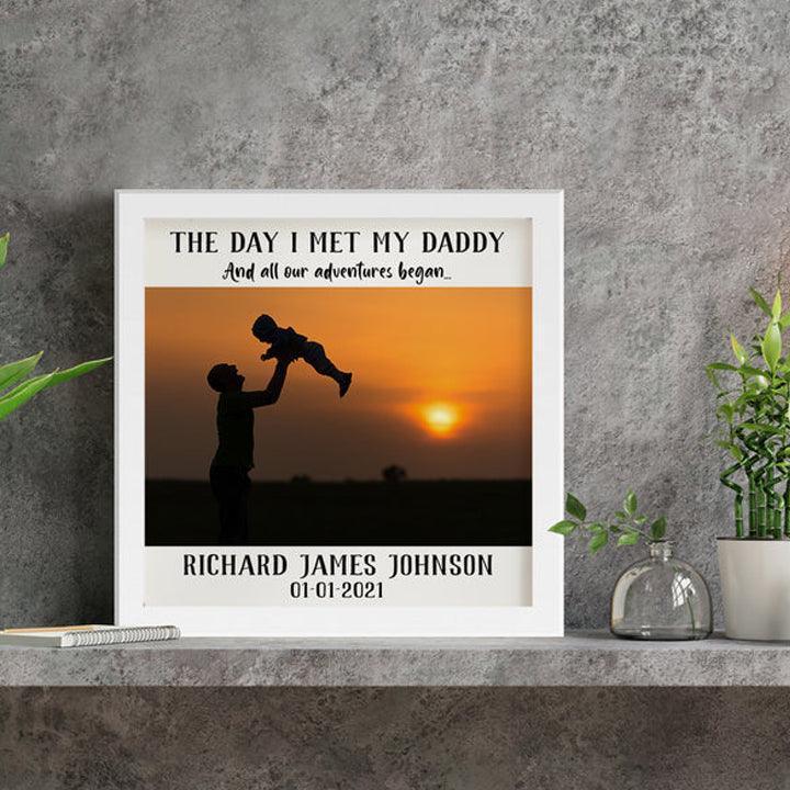 Personalised The Day I Met My Daddy Photo First Father's Day - Gift Lift