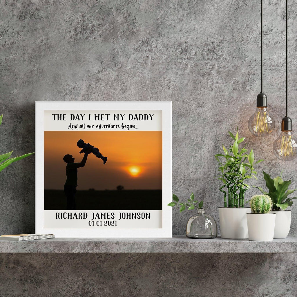 Personalised The Day I Met My Daddy Photo First Father's Day - Gift Lift