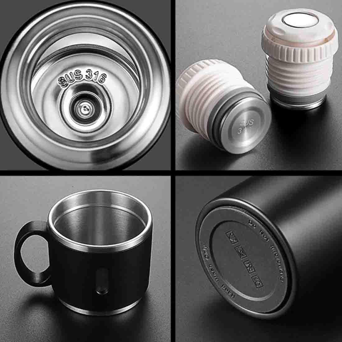 Personalised Thermos With Cup Lid 3 ups Gift Box Set for Travel Outdoor Camping - Gift Lift