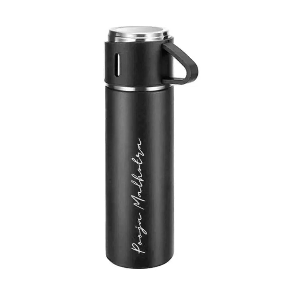 Personalised Thermos With Cup Lid 3 ups Gift Box Set for Travel Outdoor Camping - Gift Lift