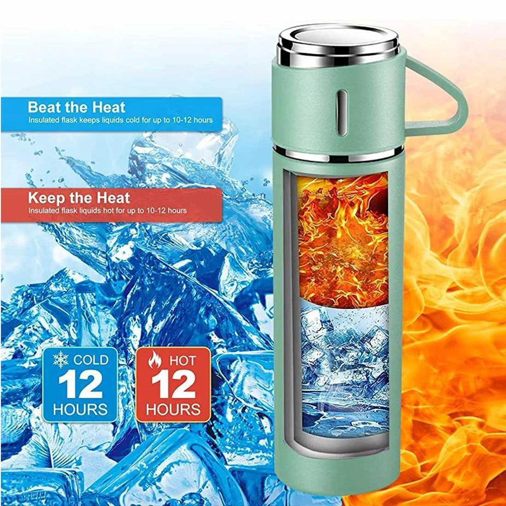 Personalised Thermos With Cup Lid 3 ups Gift Box Set for Travel Outdoor Camping - Gift Lift