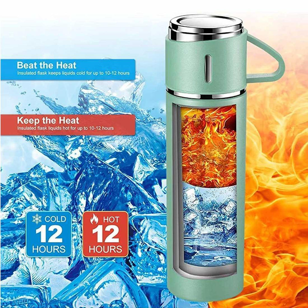 Personalised Thermos With Cup Lid 3 ups Gift Box Set for Travel Outdoor Camping - Gift Lift