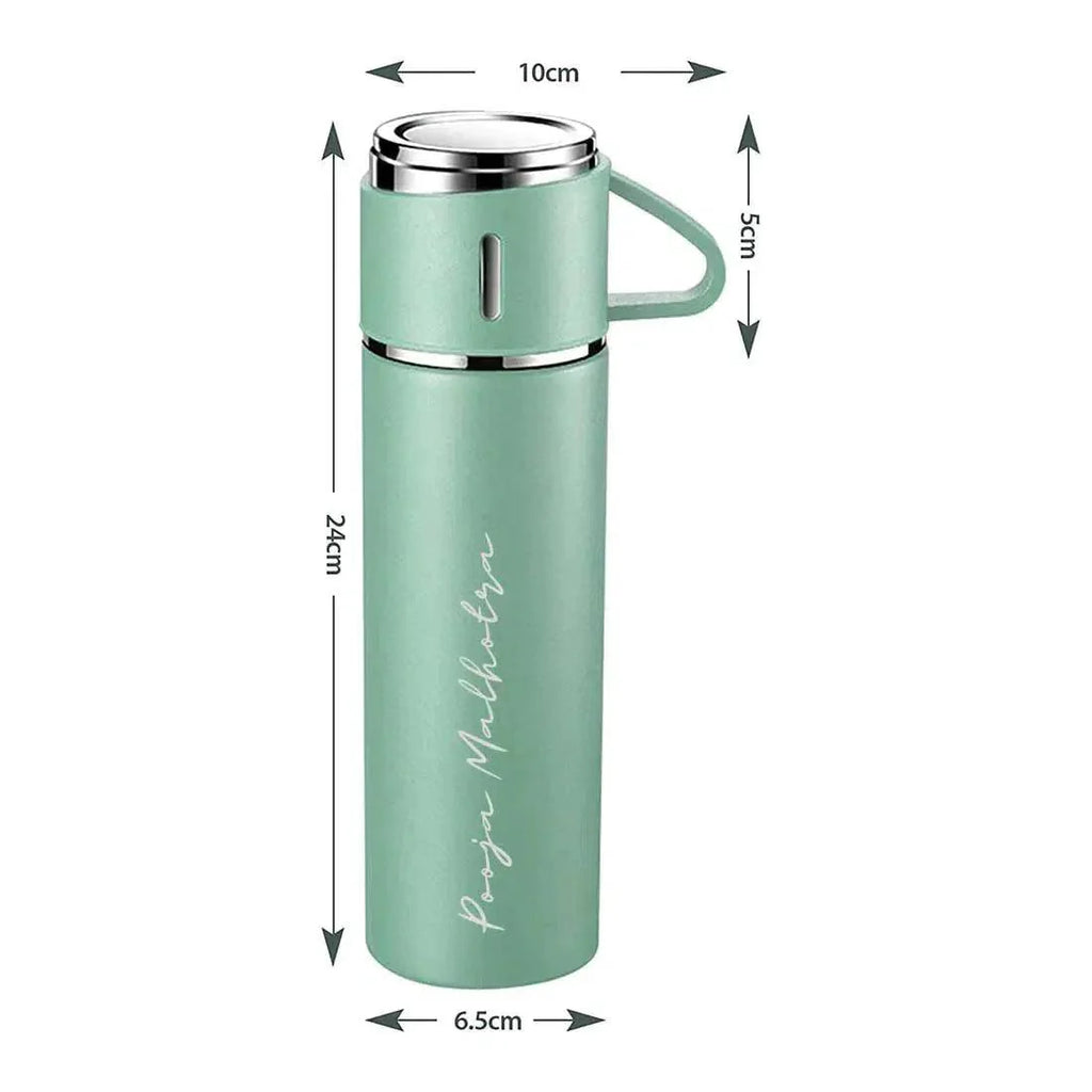 Personalised Thermos With Cup Lid 3 ups Gift Box Set for Travel Outdoor Camping - Gift Lift