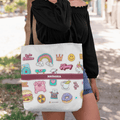 Personalised Tote Bag | with Cute Stickers Art with Your Name - Gift Lift