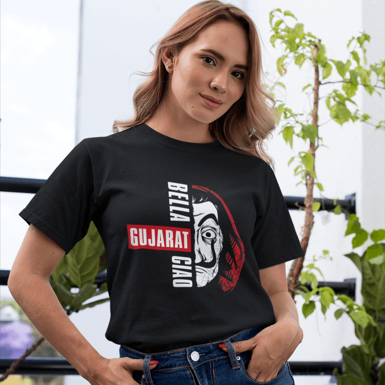 Personalised Tshirt - Bella Ciao Unisex Round Neck Cotton Graphic T Shirt - Gift Lift
