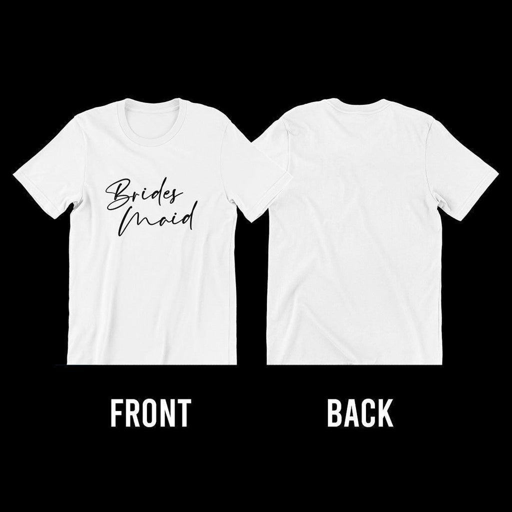 Personalised Tshirt - Brides Maid Art Unisex Round Neck Cotton Graphic T Shirt - Gift Lift