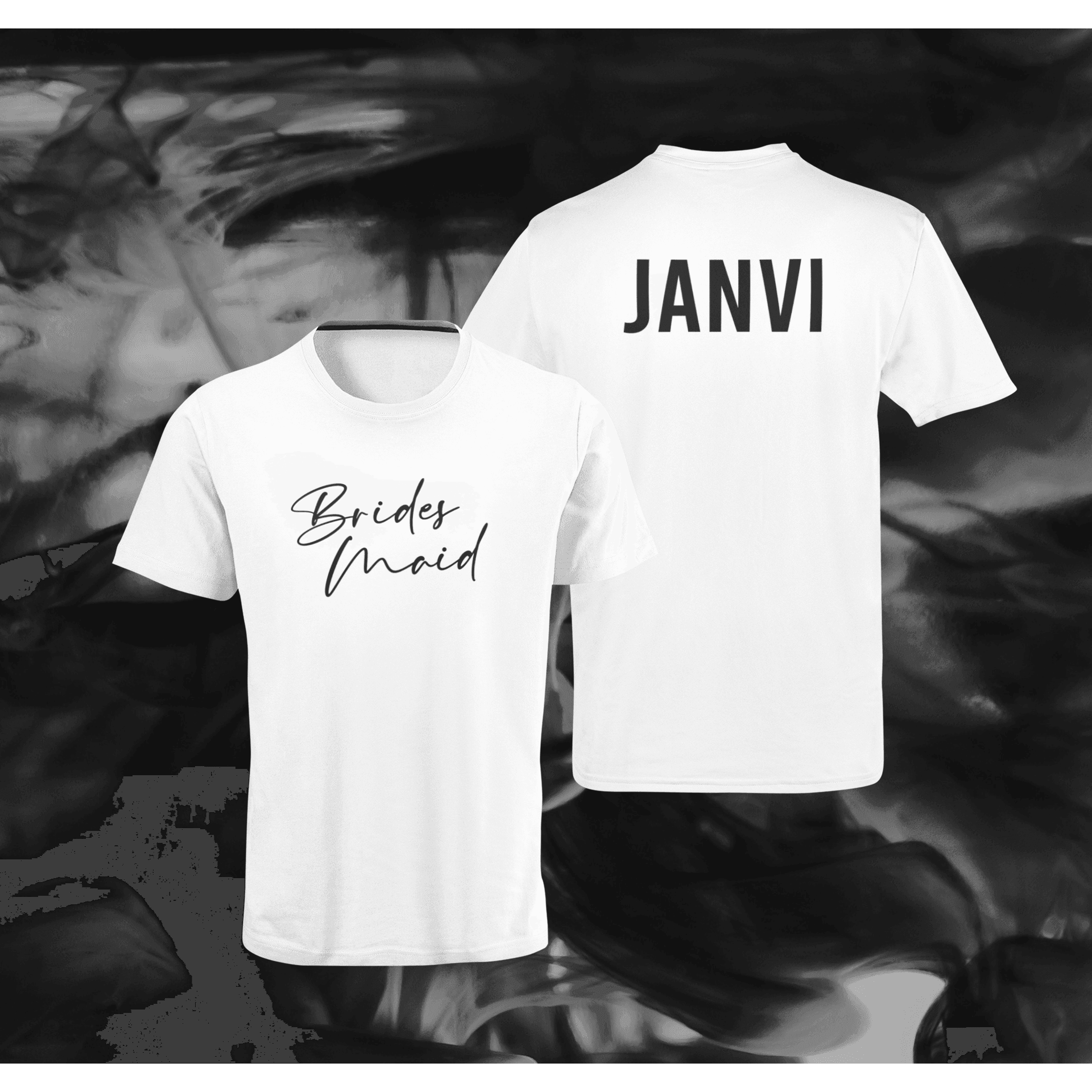Personalised Tshirt - Brides Maid Art Unisex Round Neck Cotton Graphic T Shirt - Gift Lift