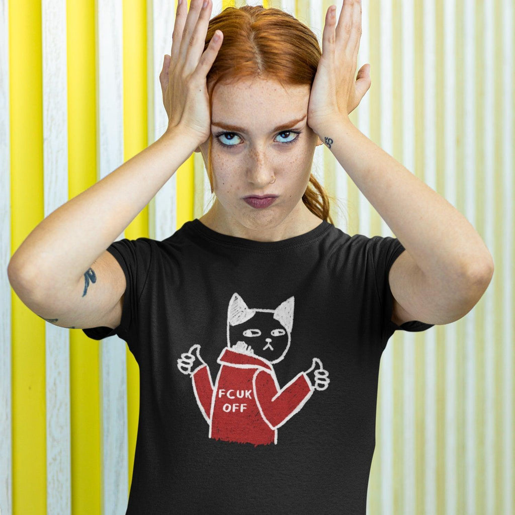Personalised Tshirt - Cat Art Unisex Round Neck Cotton Graphic T Shirt - Gift Lift
