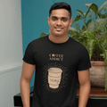 Personalised Tshirt - Coffee Addict Unisex Round Neck Cotton Graphic T Shirt - Gift Lift