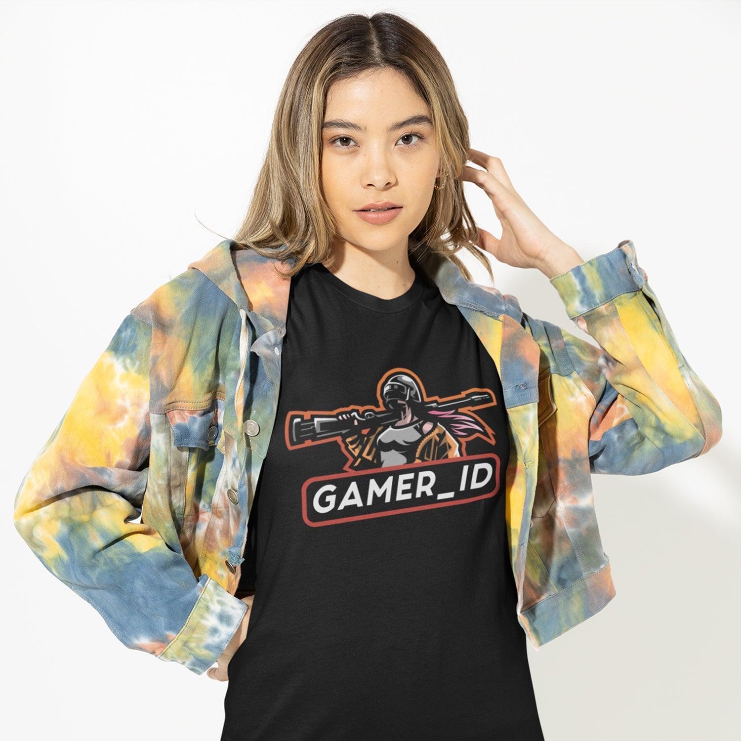 Personalised Tshirt - Gamer_Id 2 Unisex Round Neck Cotton Graphic T Shirt - Gift Lift