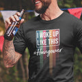 Personalised Tshirt - I Woke Up Art Unisex Round Neck Cotton Graphic T Shirt - Gift Lift