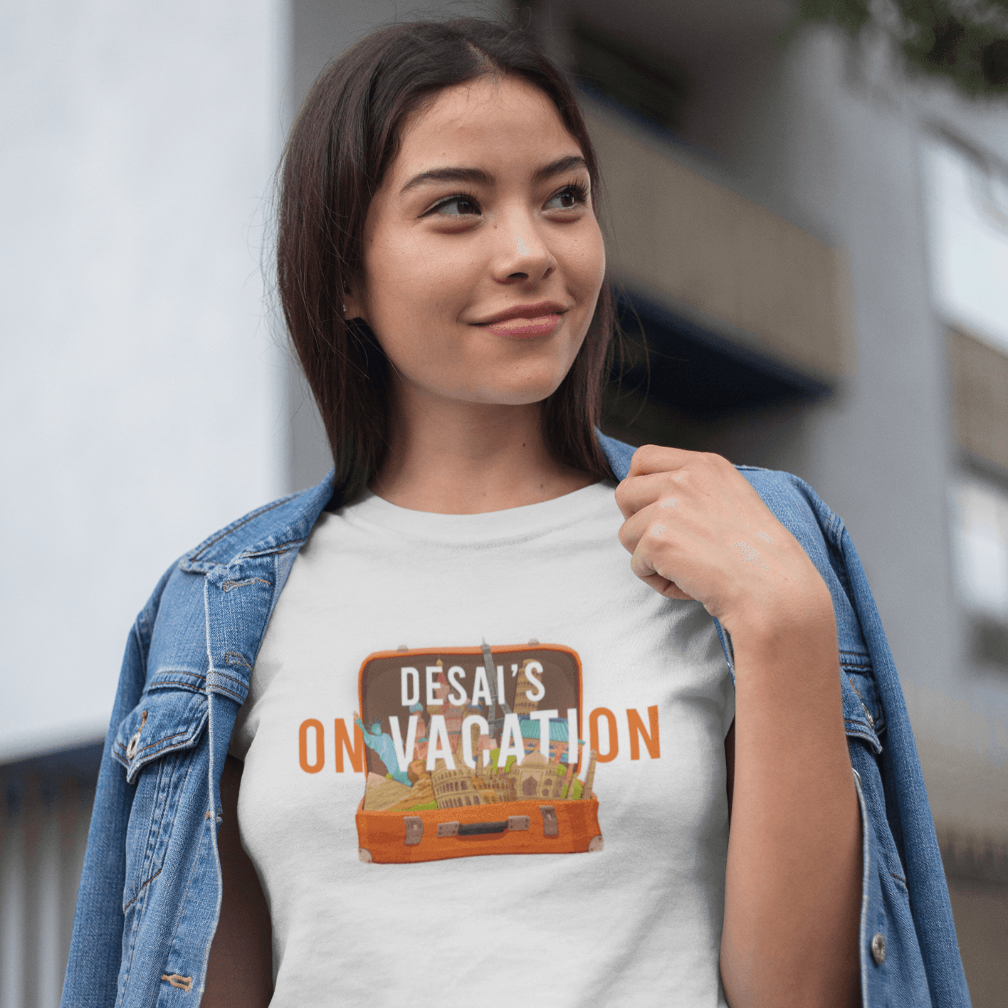 Personalised Tshirt - On Vacation Unisex Round Neck Cotton Graphic T Shirt - Gift Lift