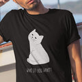 Personalised Tshirt - Sarcastic Cat Art Unisex Round Neck Cotton Graphic T Shirt - Gift Lift