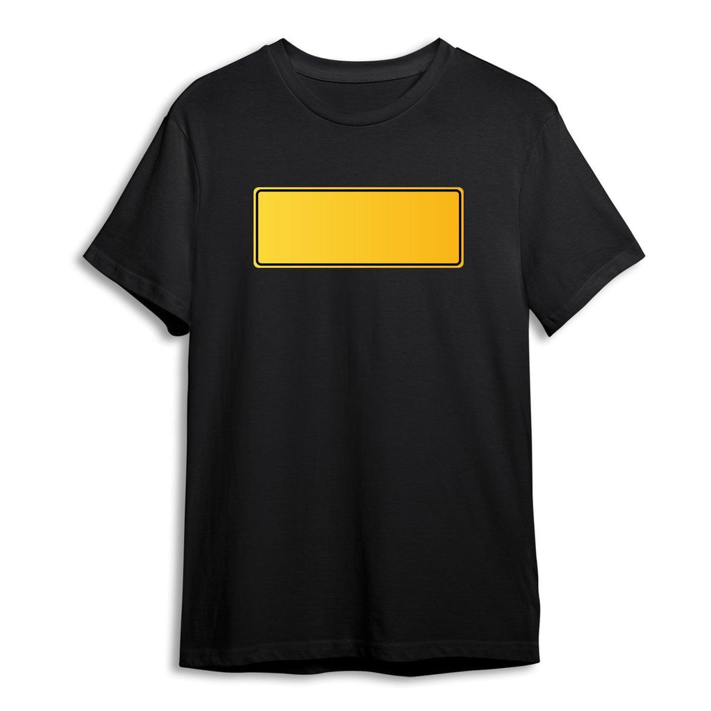 Personalised Tshirt - Sign Plate Art Unisex Round Neck Cotton Graphic T Shirt - Gift Lift