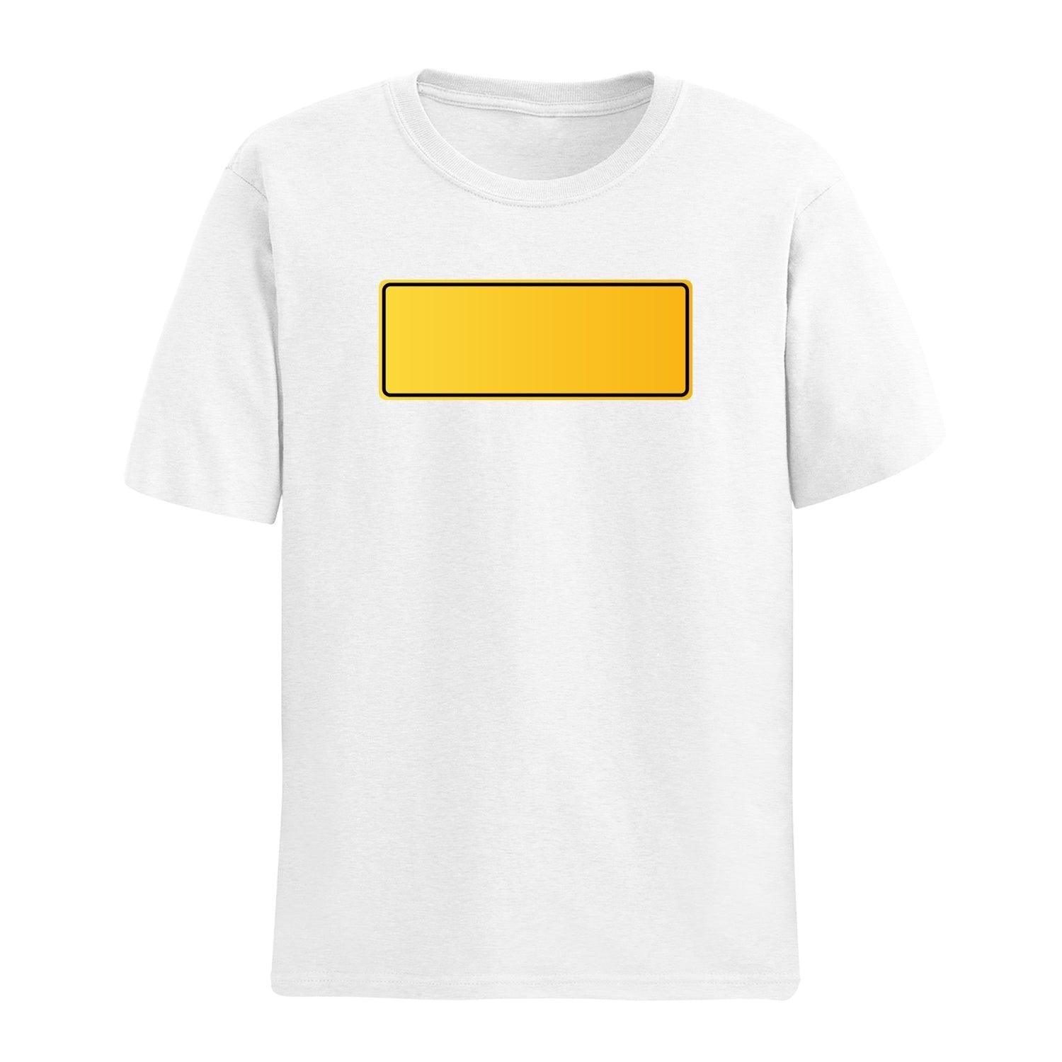 Personalised Tshirt - Sign Plate Art Unisex Round Neck Cotton Graphic T Shirt - Gift Lift