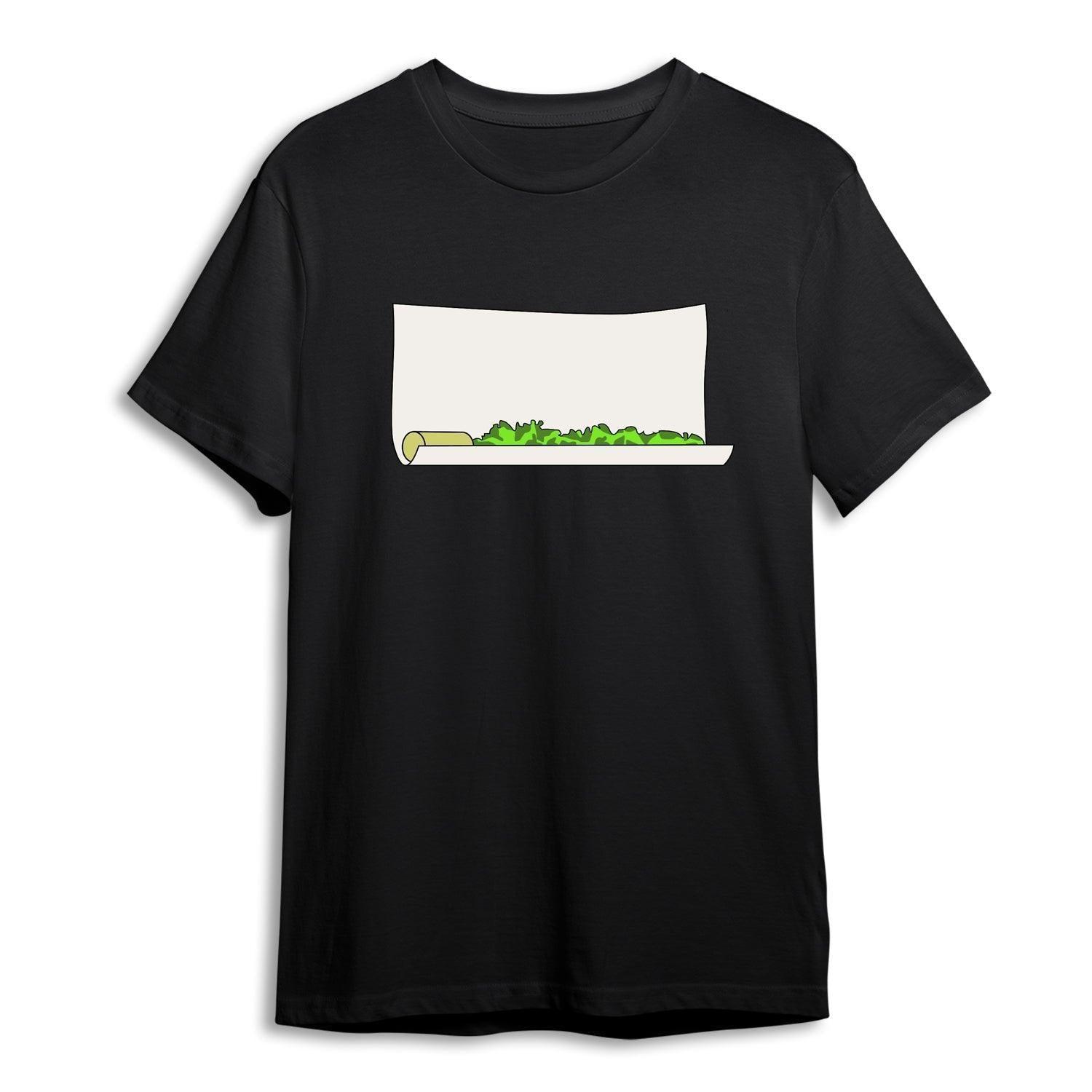 Personalised Tshirt - Weed Rolling Unisex Round Neck Cotton Graphic T Shirt - Gift Lift