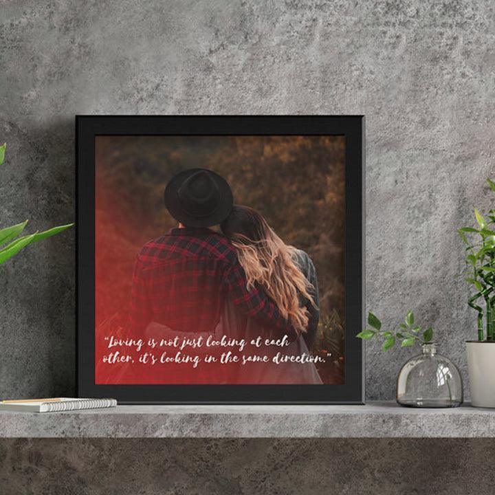 Personalised Valentine Gift Couple Love Quote Frame - Gift Lift