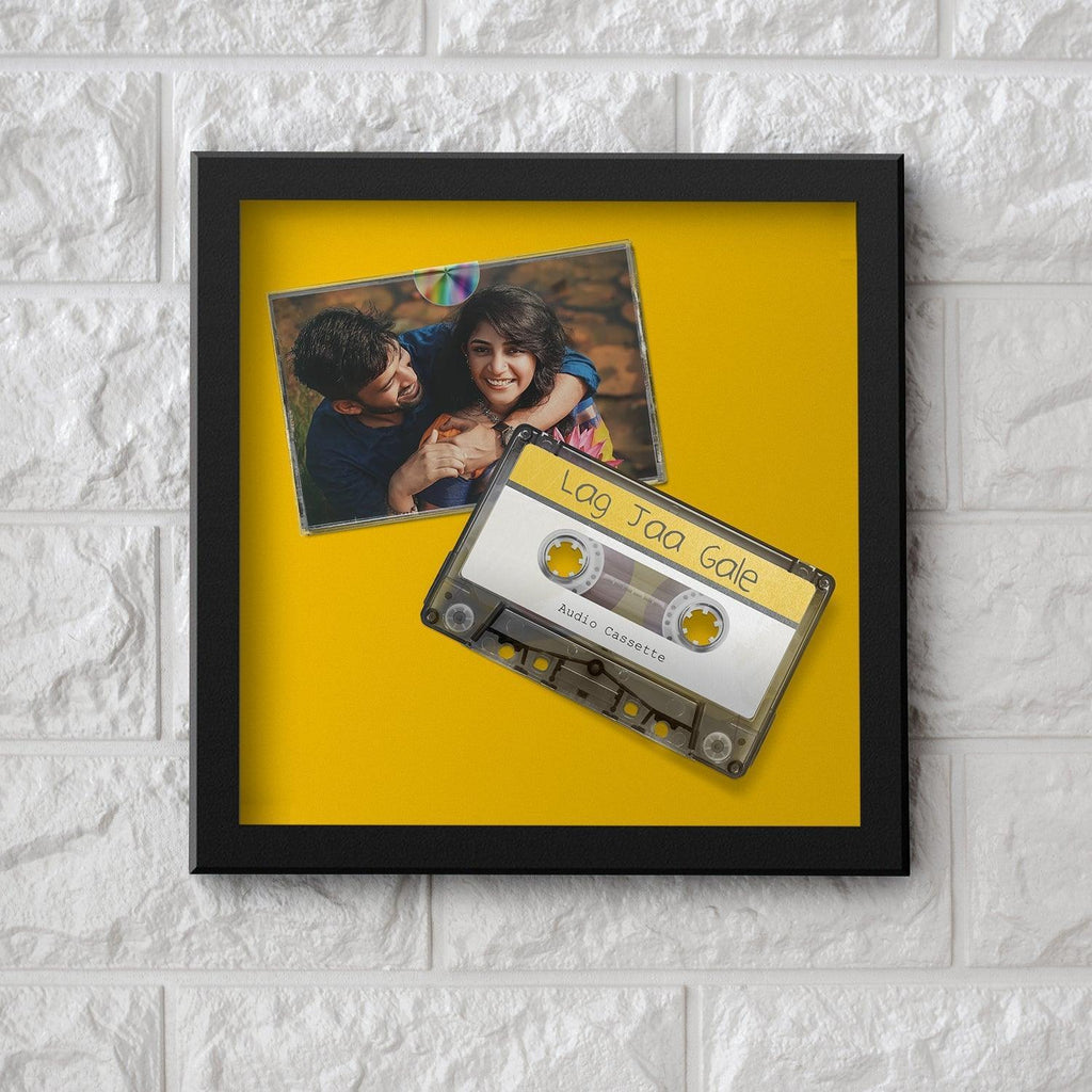 Personalised Your Photo With Cassette art And Song Name Frame - Gift Lift