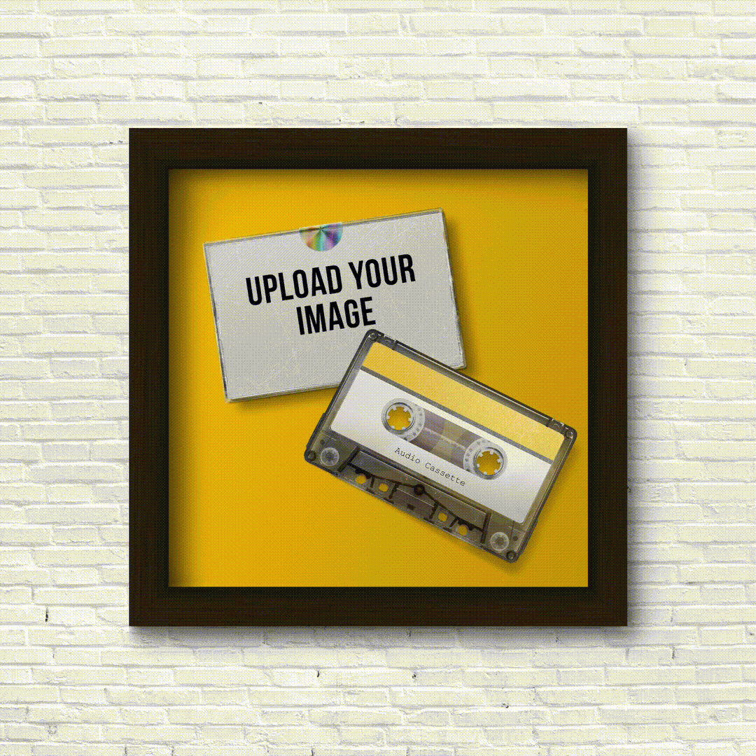 Personalised Your Photo With Cassette art And Song Name Frame - Gift Lift