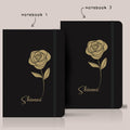 Personalized Abstract Rose Art Name Set of 2 Notebooks - Gift Lift