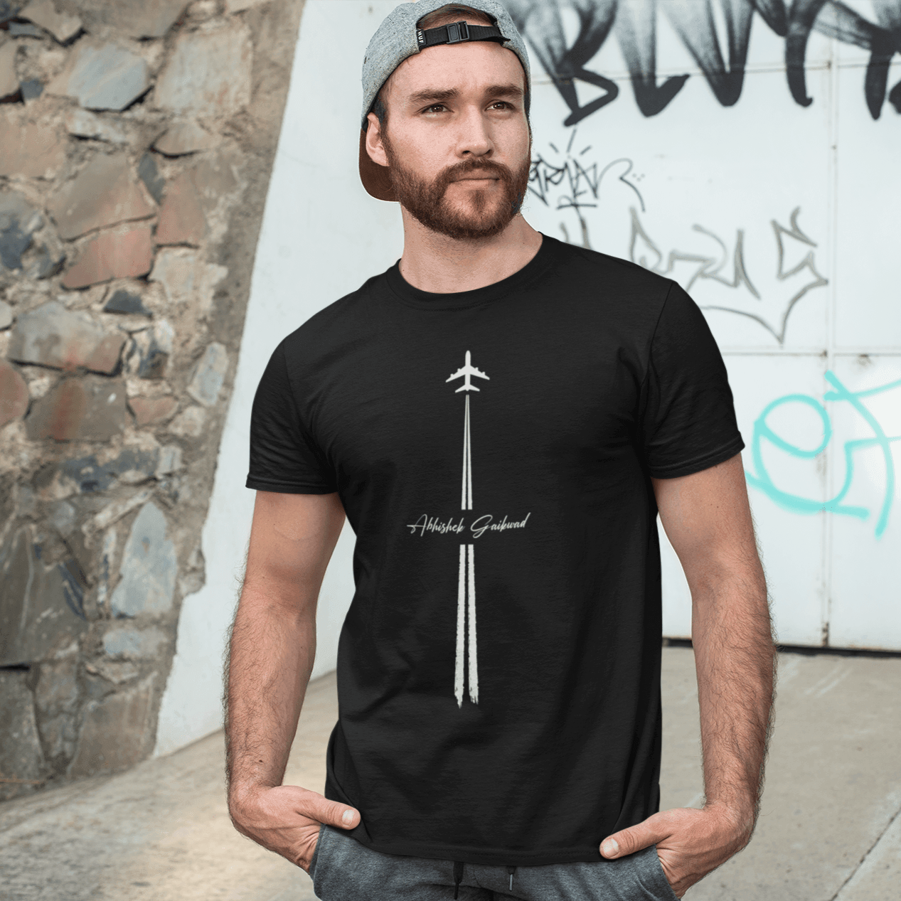 Personalized Aviation Runway Art Name T-Shirt - 100% Cotton - Gift Lift