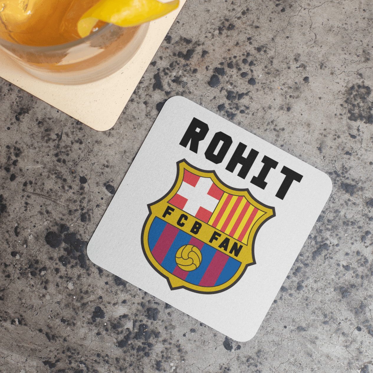 Personalized Barcelona FC Fan Coaster - Set of 2 - Gift Lift