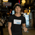 Personalized Black Unisex T-shirt With Your Own Text on Chat Box - Gift Lift