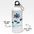 Personalized Blue Flower Art Bottle - Gift Lift
