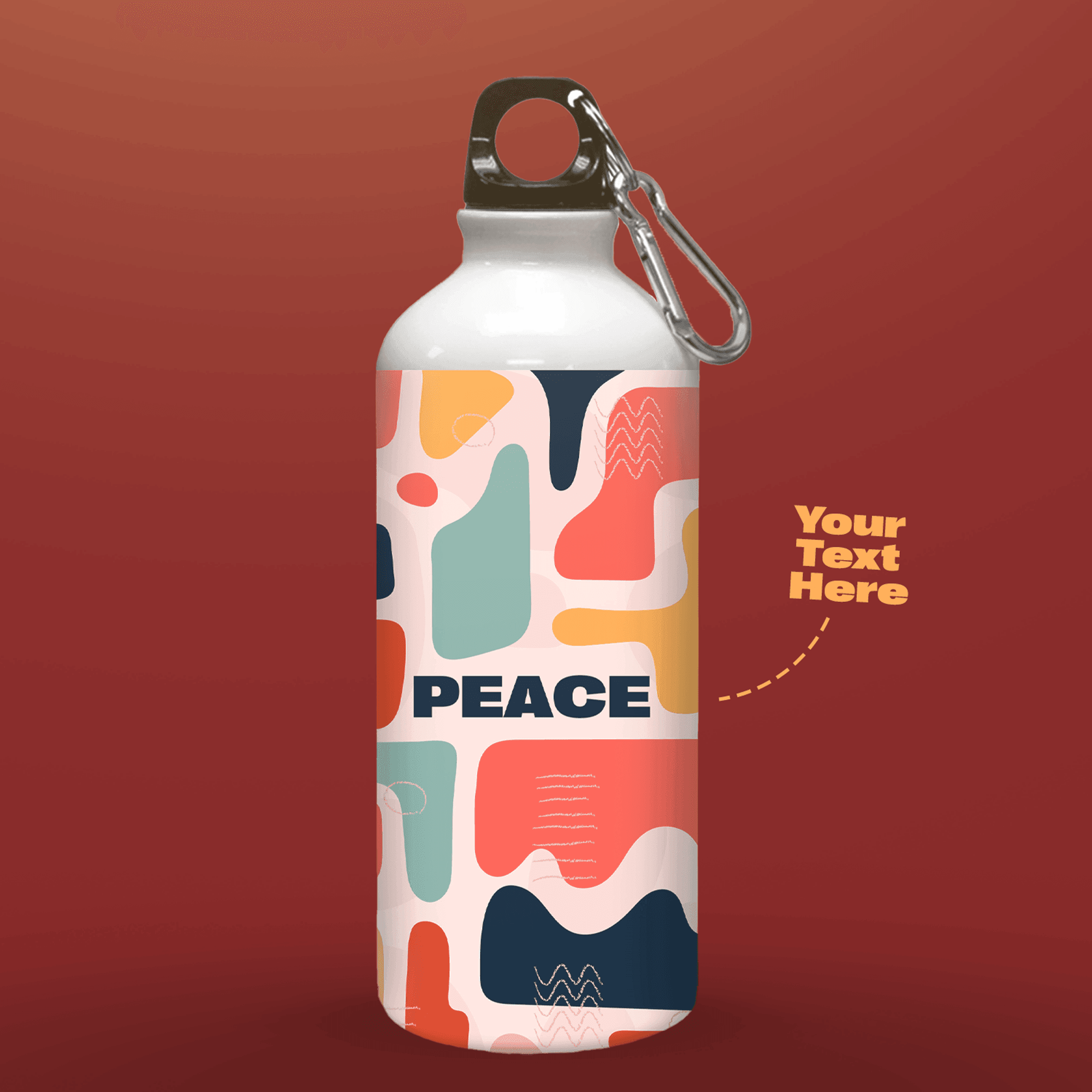 Personalized Bottle with Abstract Shapes Art - Gift Lift