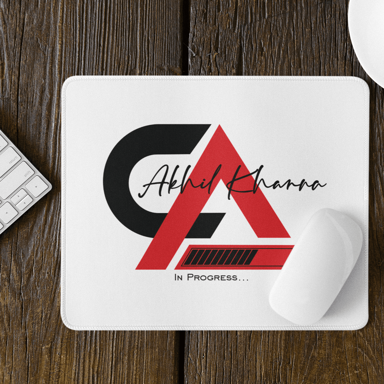 Personalized CA In Progress Name Art Mousepad - Gift Lift