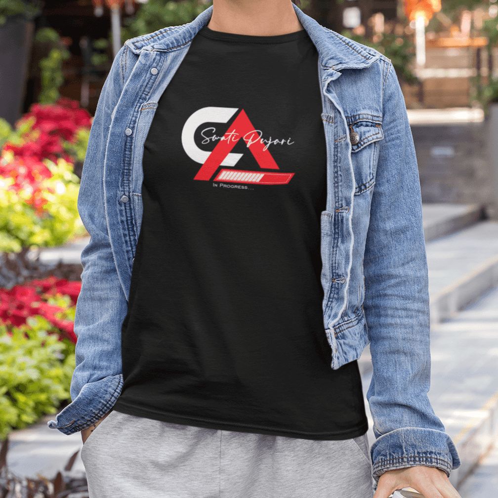 Personalized CA In Progress Name Art T-shirt - 100% Cotton - Gift Lift