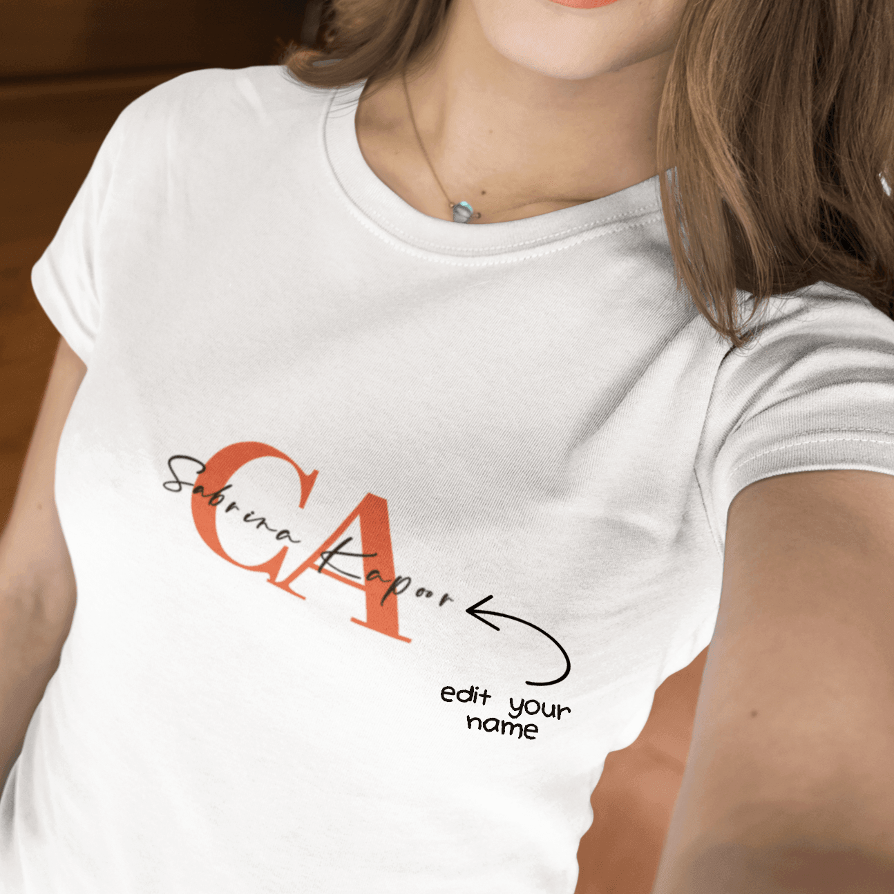 Personalized CA Typo Name Art T-shirt - 100% Cotton - Gift Lift