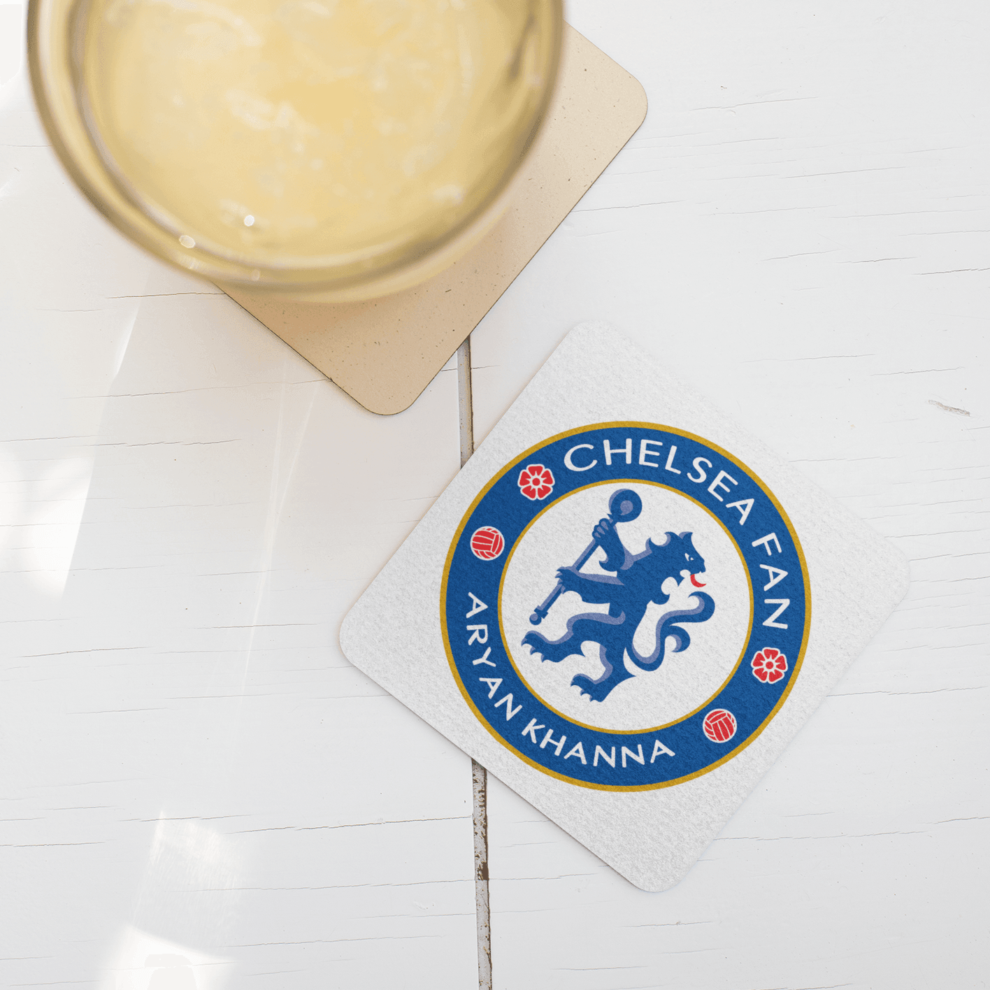 Personalized Chelsea FC Fan Art Coaster - Set of 2 - Gift Lift